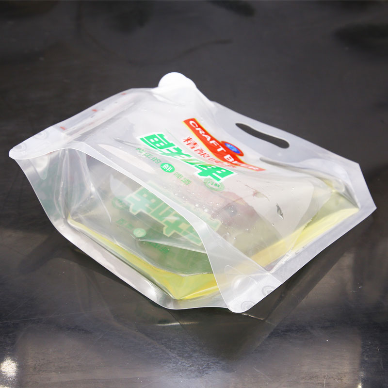 Chinese wholesale Polyurethane Foam Packaging - Stand up Handle Drink Juice Beer Seasoning Sauce Nozzle Plastic Bags – Globalink