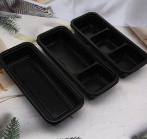 Disposable Black color PP Plastic Food Container