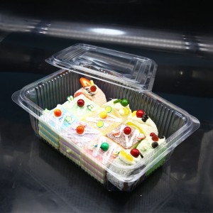 Plastic Clear Blister PET Food Storage Container for cake