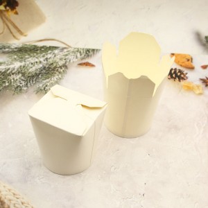 Factory wholesale acceptable customer’s logo take away disposable kraft paper noodle box