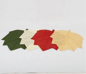 Leaf Shape Table Mat Handmade Woven Placemats