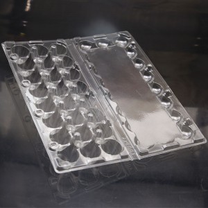 Disposable vacuum formed plastic PET 24 holes quail egg tray