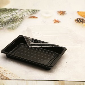 hotselling plastic disposable sushi tray with lid