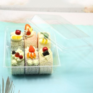 Clear Plastic 2 Compartment Cake Containers