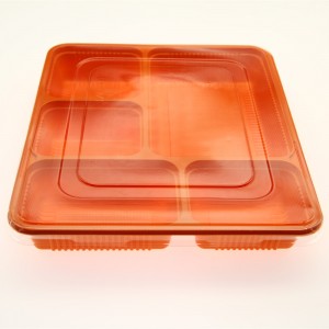 Plastic Takeaway PP Food Container with clear lid