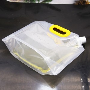 Recyclable Die-Cut Handle Drink Juice Beer plastic bag