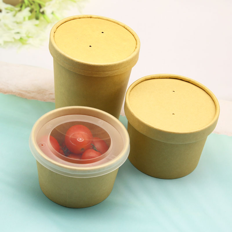 Manufacturer for Fast Food Paper Packaging -  Disposable 8oz 12oz 16oz Kraft Paper Soup Ice Cream Cup – Globalink