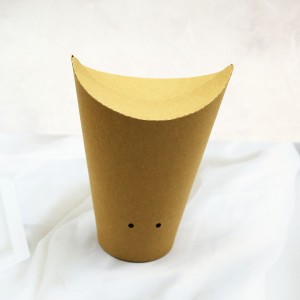 Take Away Customized Paper Cup Foldable French Fries Paper Cups