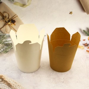disposable kraft paper noodle box pasta fast food packaging box
