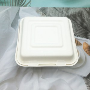3 Compartment Food Container Biodegradable Disposable Clamshell