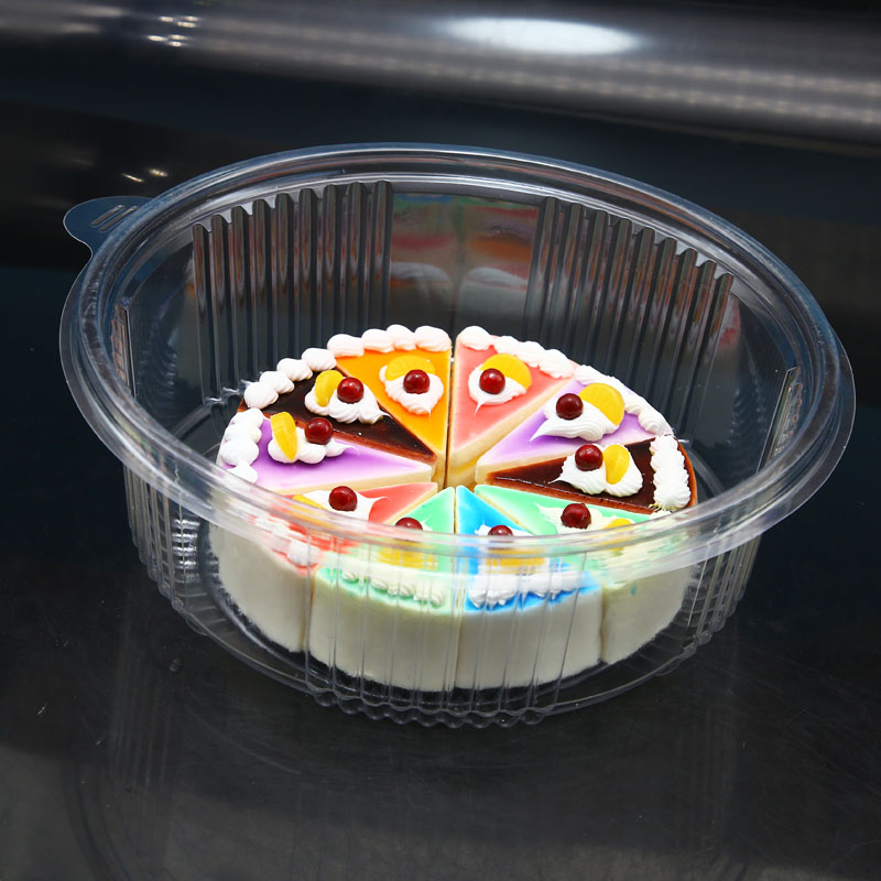 8″ plastic clear cake round container