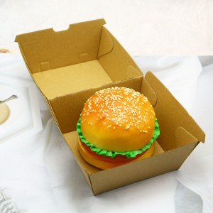 Corrugated Take out Folding Paper Food Packaging Burger Box