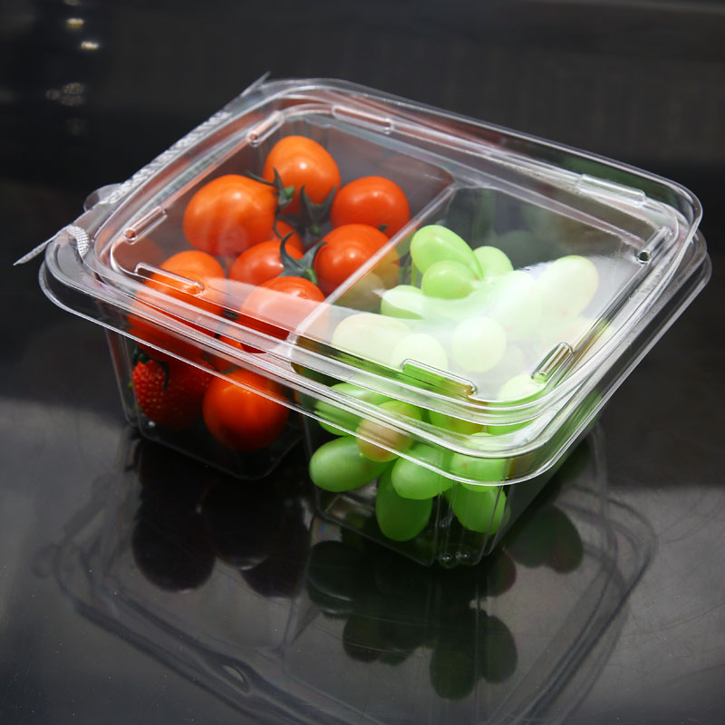 Disposable plastic Ripping Strip fruit Leakproof Packaging Box