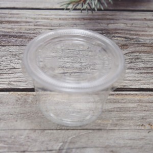 Plastic disposable PET Dessert Sauce Cups with lid