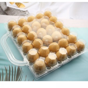 Blister 30holes Packing PET Plastic Egg Tray with handle