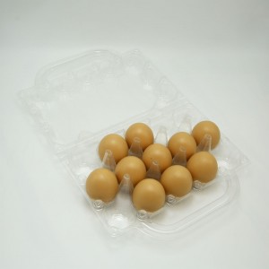 plastic clear PET 15 holes egg tray with handle