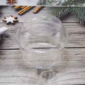 Disposable Deli Container for Food Clear Mini Plastic Packing Dessert Cup Container with Lid
