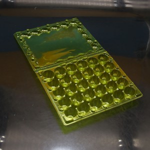 customized plastic yellow color 30 holes quail egg tray