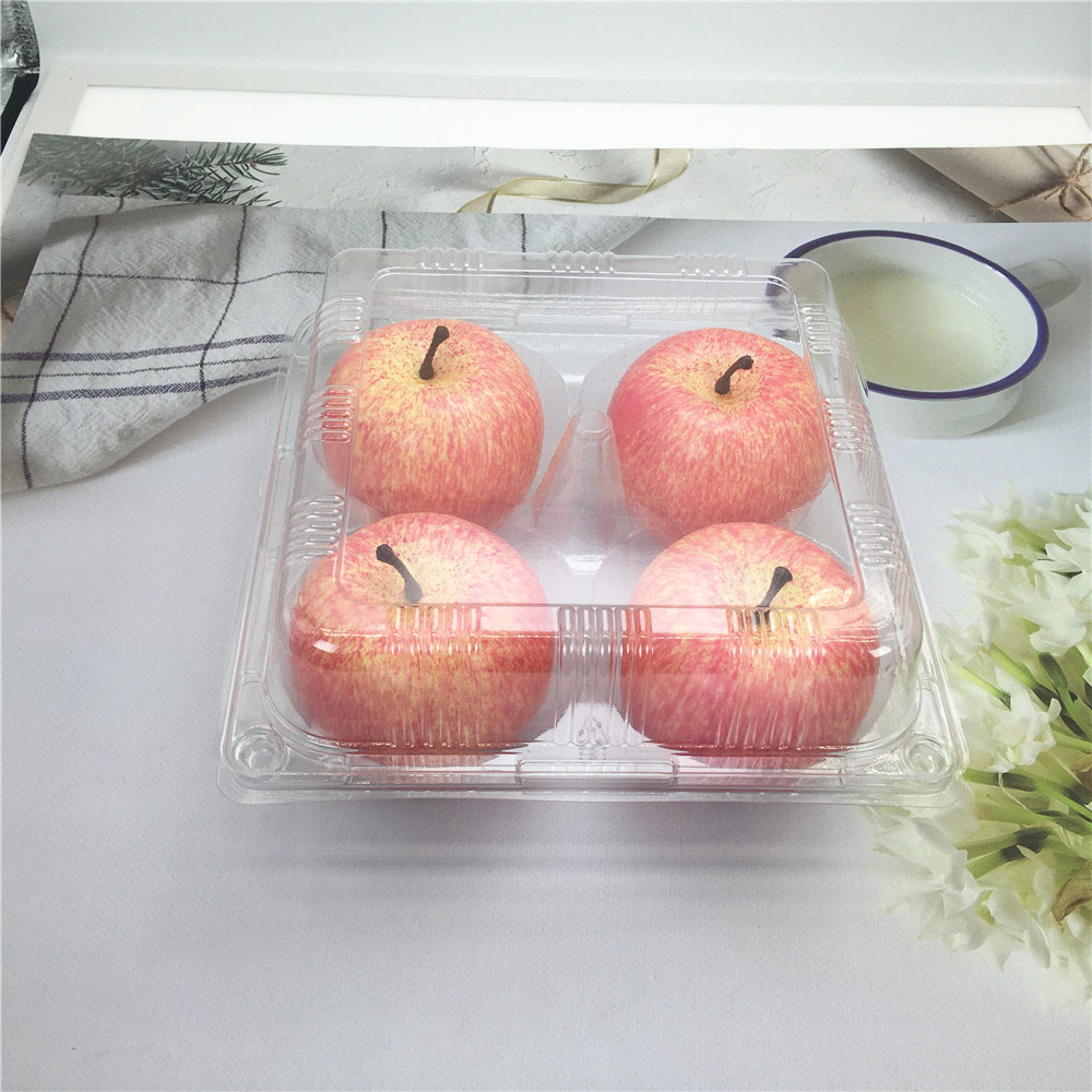 4pcs Apple Fruit Container with Tight Lid
