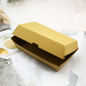 Disposable Food Packing Corrugated Cardboard Brown Paper Box