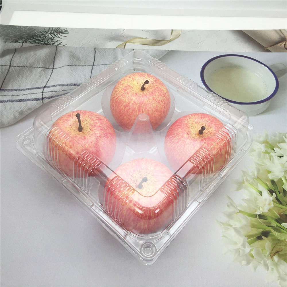 4pcs Apple Fruit Container with Tight Lid