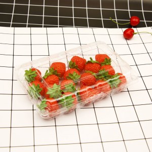 Customized disposable clear fruit clamshell container