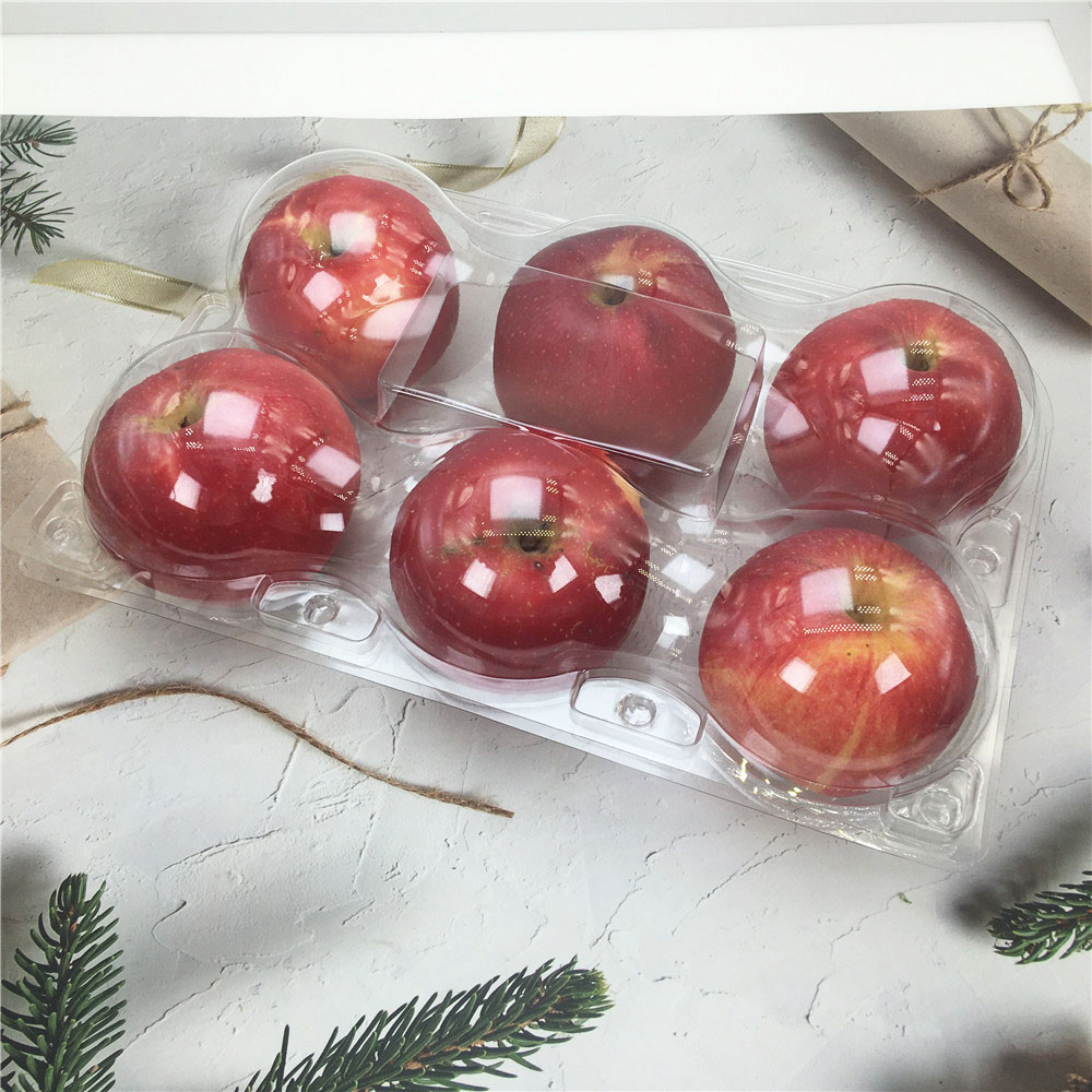6pcs apple plastic fruit box container