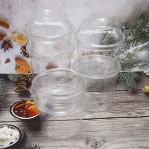Plastic Deli Container Cup with Lid clear PET Plastic deli container