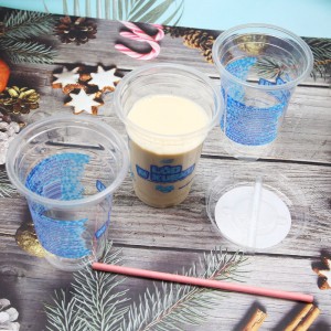 Customized Plastic Disposable Drinking cup with lid