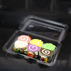 Disposable Plastic Blister Cake Food Container with lid