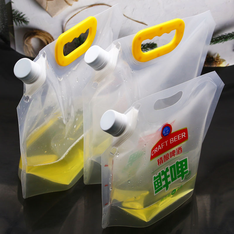 Factory selling Sushi Take Out Box - Plastic Handle Drink Juice Beer Seasoning Sauce Nozzle Plastic Bags – Globalink