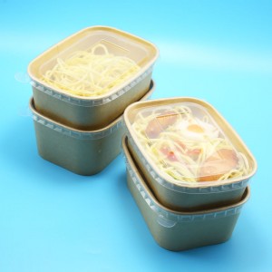 Wholesale Disposable Take Away Kraft Paper Lunch Food Container