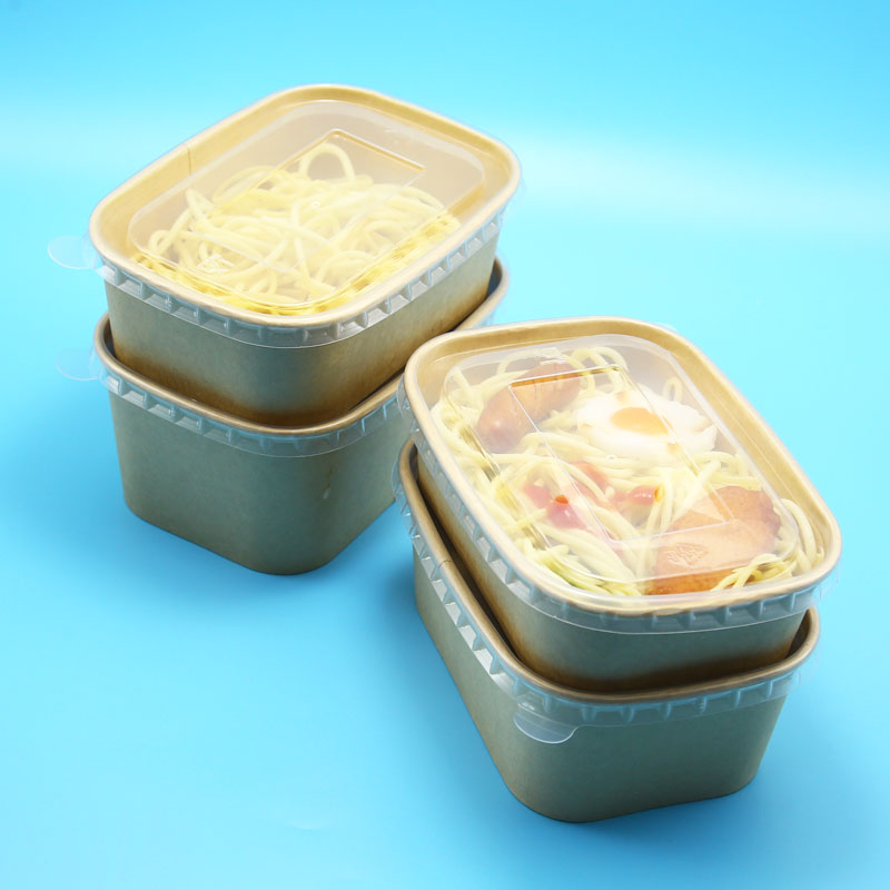 Wholesale Biodegradable Cornstarch Box - Wholesale Disposable Take Away Kraft Paper Lunch Food Container – Globalink