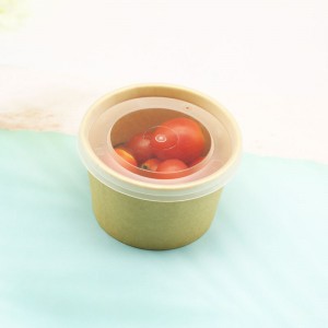 Kraft Salad Hot Soup Paper Cup Bowl Container with Lids