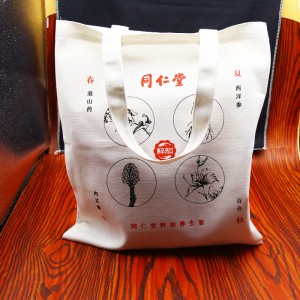 Eco Friendly Reusable Tote Bag Cotton Canvas Bag with Zipper