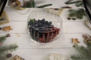 Blister clear fruit clamshell with lid PET lettuce container box