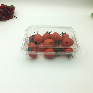 Food Grade Disposable Plastic Tray for Fruit and Vegetables with Handle  300g