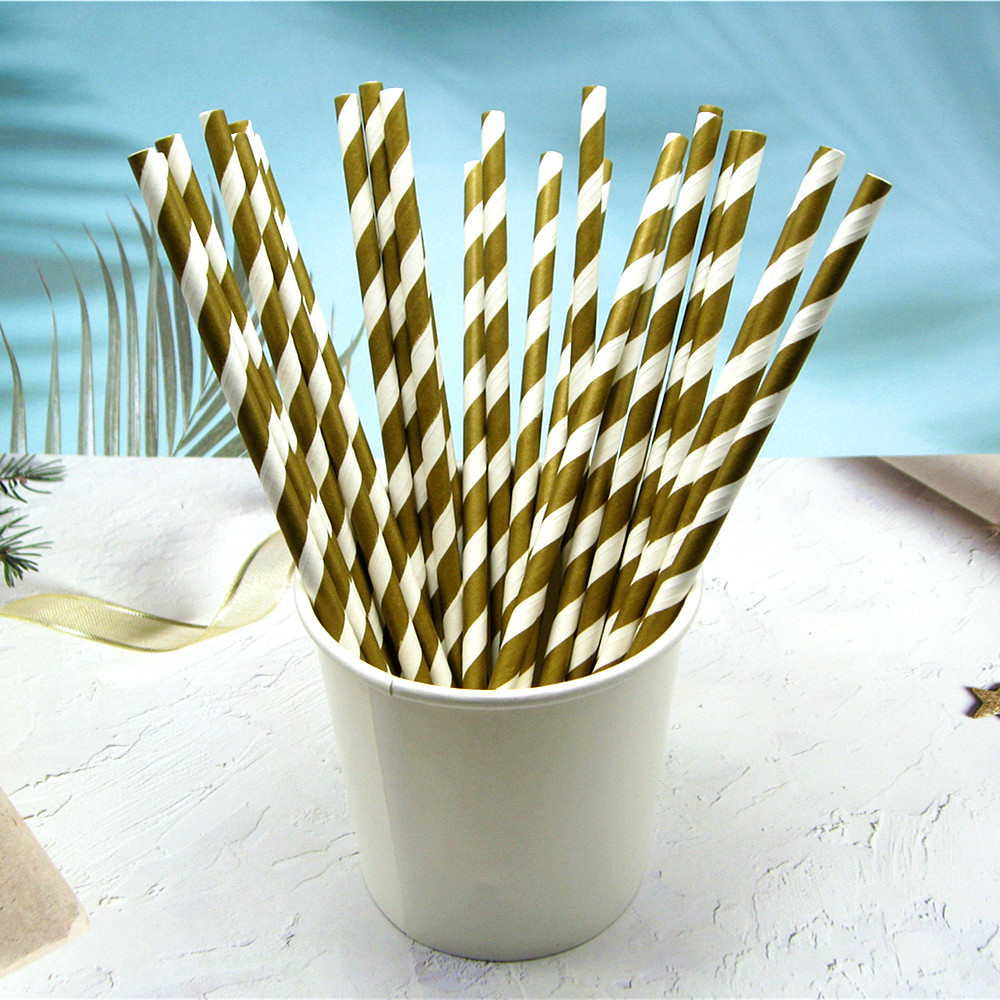 Colorful Straight Paper Drinking Straws