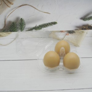 New design 3 holes clear chicken egg tray