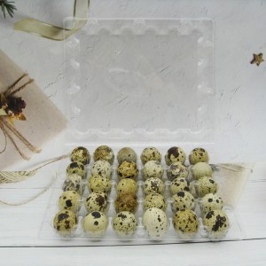 China Supplier Disposable Clamshell Blister Plastic 30holes Quail Egg Tray