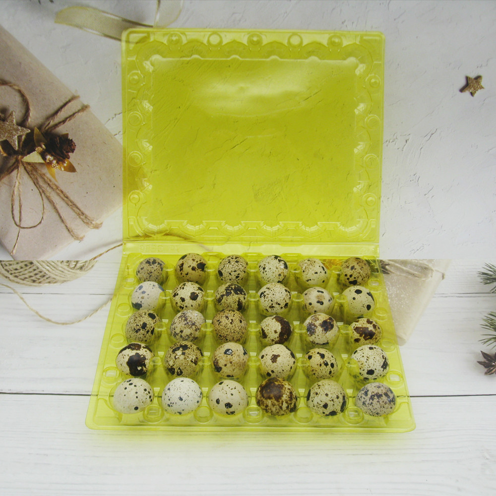 Yellow color Blister Plastic PET 30holes Quail Egg Packaging Tray