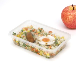 Clear Disposable microwave PP fast food container box with lid