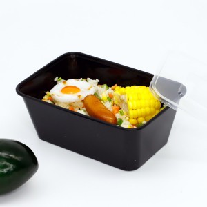 Black color Disposable microwave PP food container