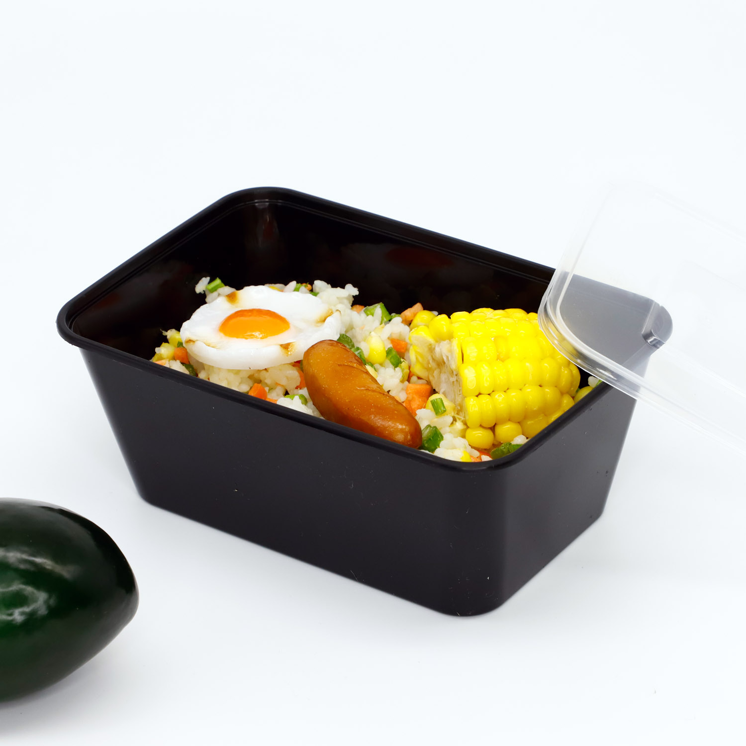Black color Disposable microwave PP food container Featured Image