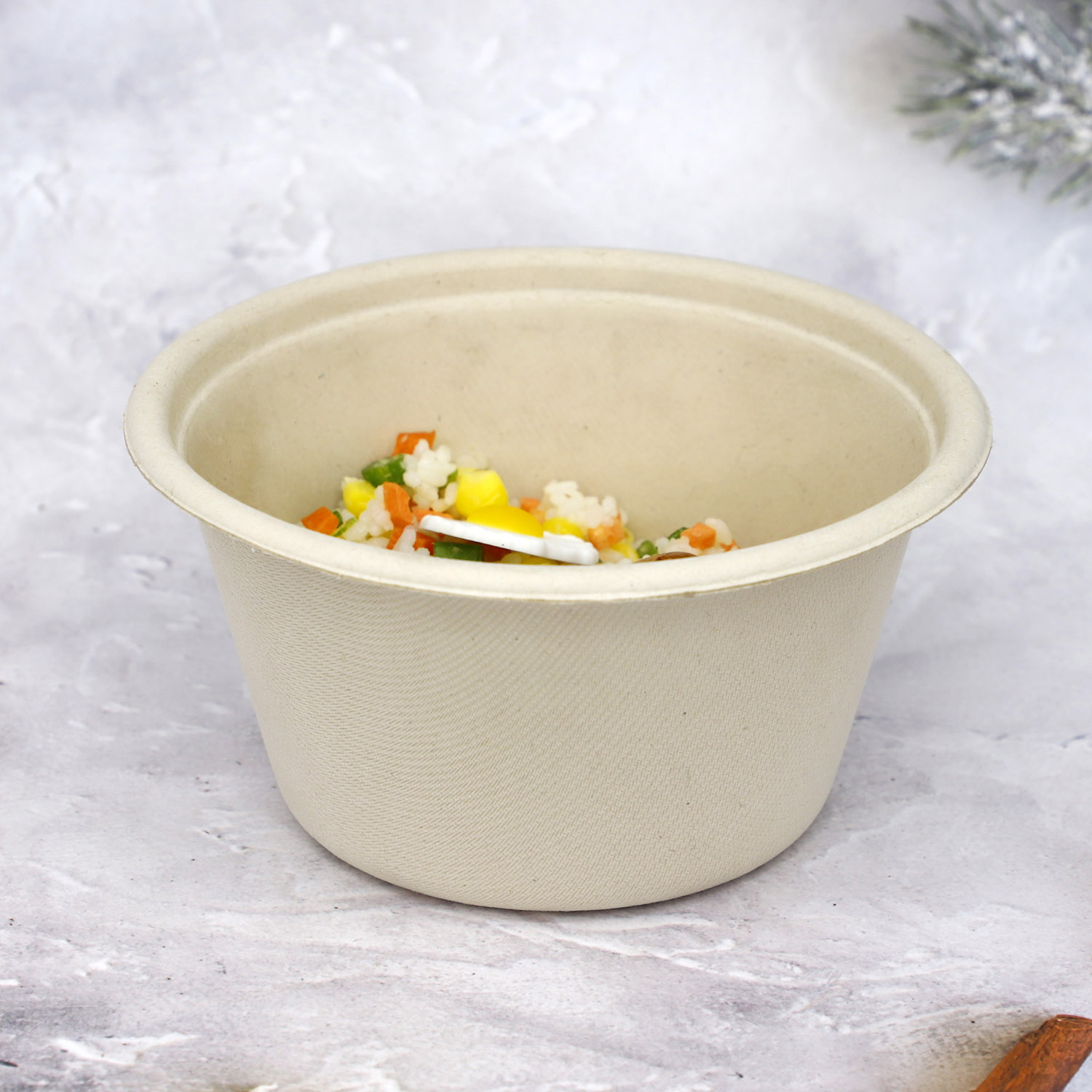 Eco-Friendly Sugarcane Bagasse Food Bowl Container with lid
