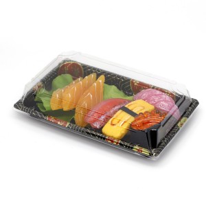 Customized size Disposable different colors Sushi Tray with Lid