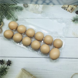 vacuum formed Blister PET 12 holes clear chicken egg tray