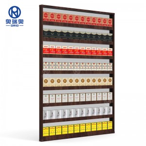 Různé velikosti cigaret nebo samoobsluhy Výstavní stojany Odolná velkokapacitní kovová police na tabák