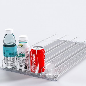 प्लास्टिक स्वचालित पेय पुशर ग्लाइड पेय बोतल आयोजक