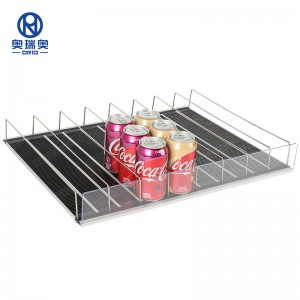 Supermarket Shelves Gravity Roller Shelf Cooler Glides Cans Refrigerator